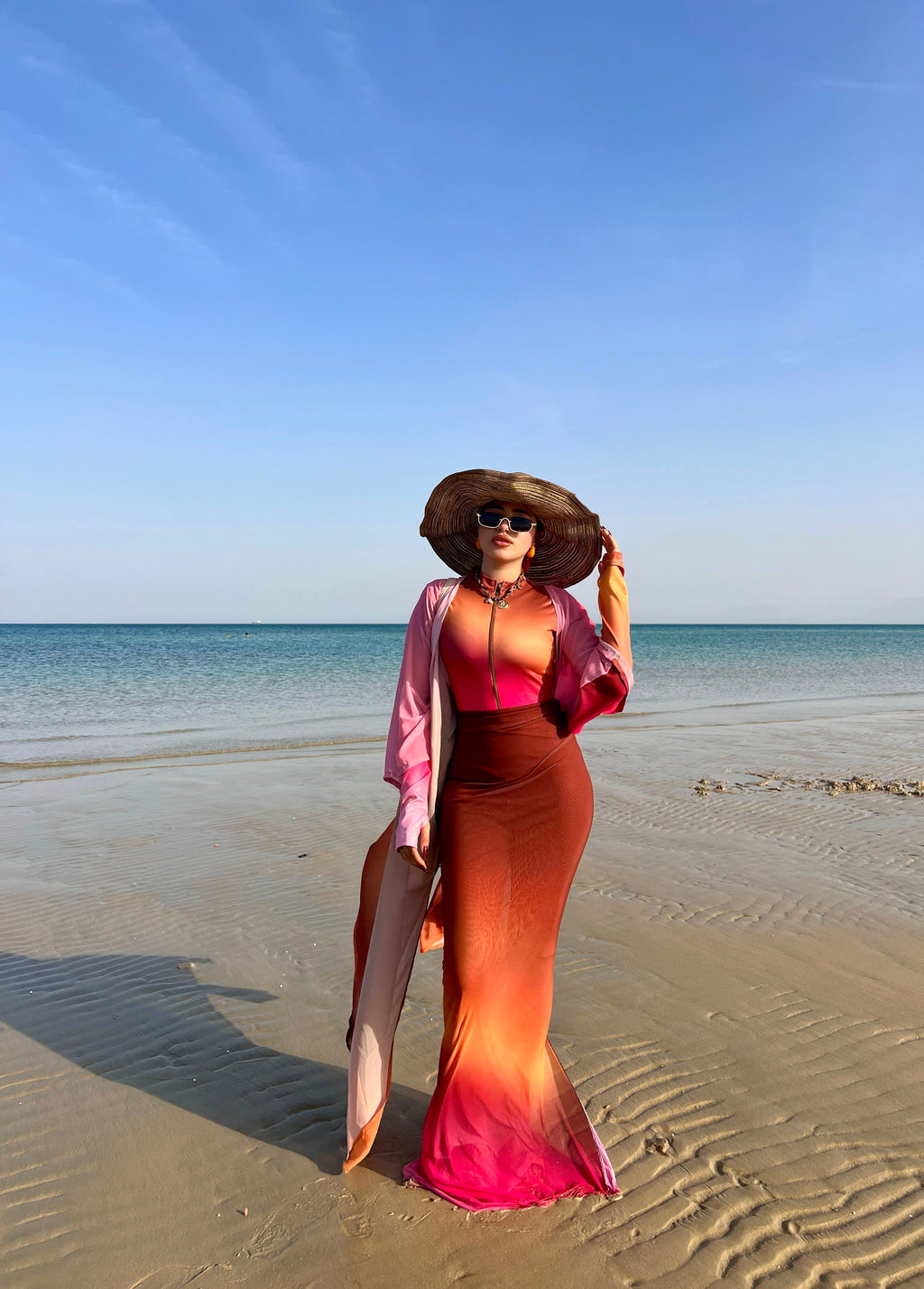 Sunflare Mermaid Burkini with Cardigan