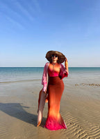 Sunflare Mermaid Burkini with Cardigan