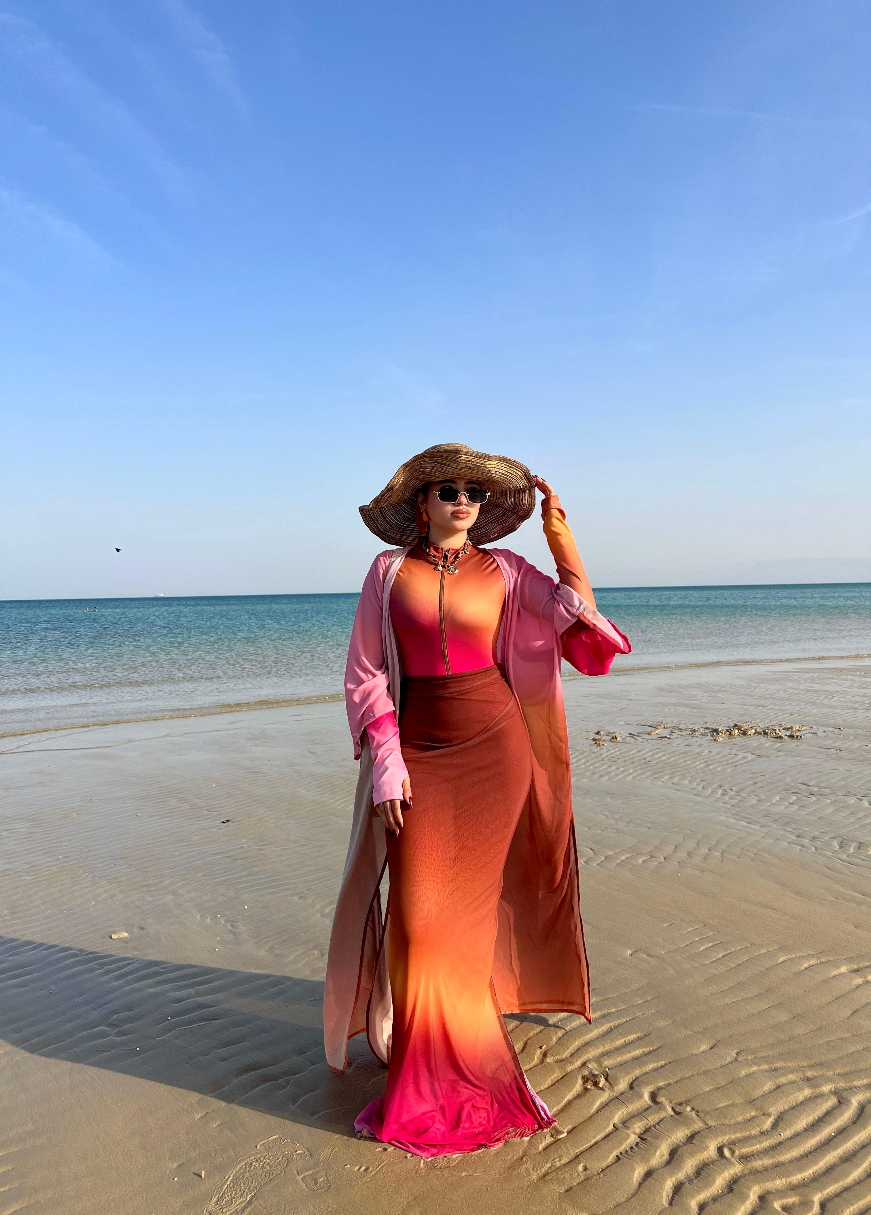 Sunflare Mermaid Burkini with Cardigan