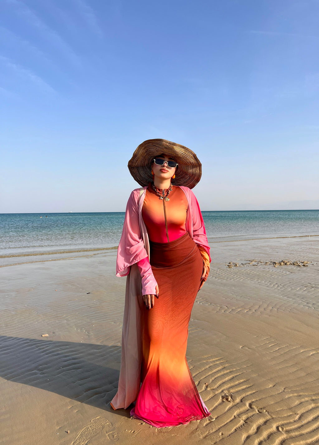 Sunflare Mermaid Burkini with Cardigan