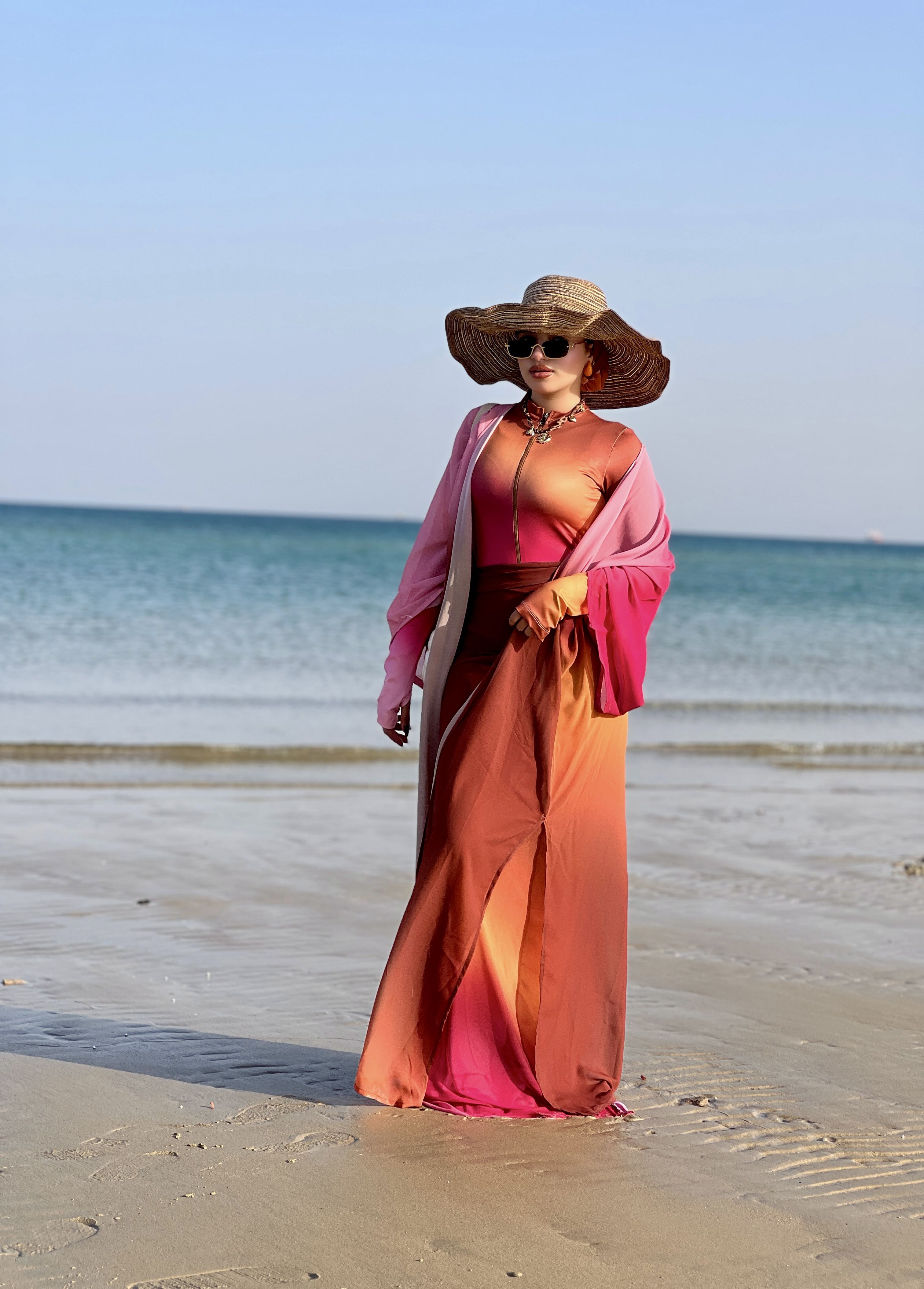 Sunflare Mermaid Burkini with Cardigan