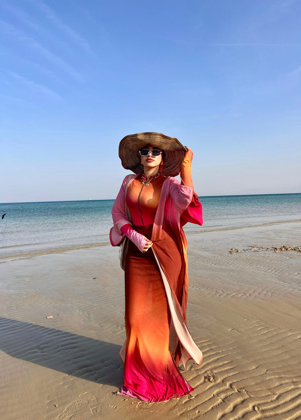 Sunflare Mermaid Burkini with Cardigan