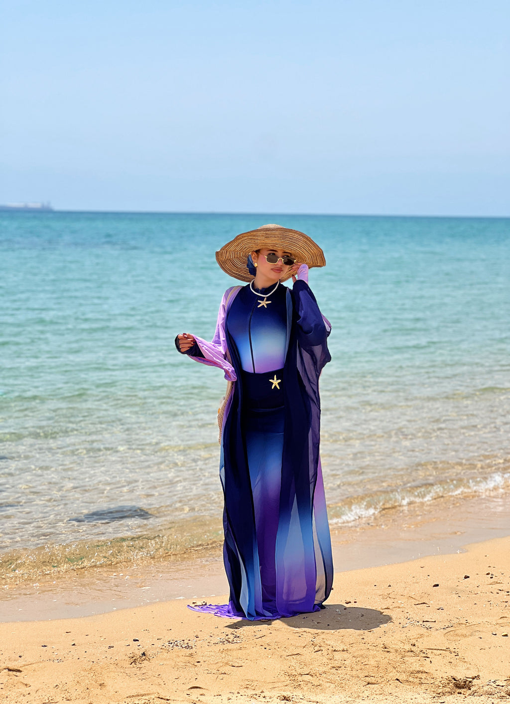 Moonwave Mermaid Burkini with Cardigan