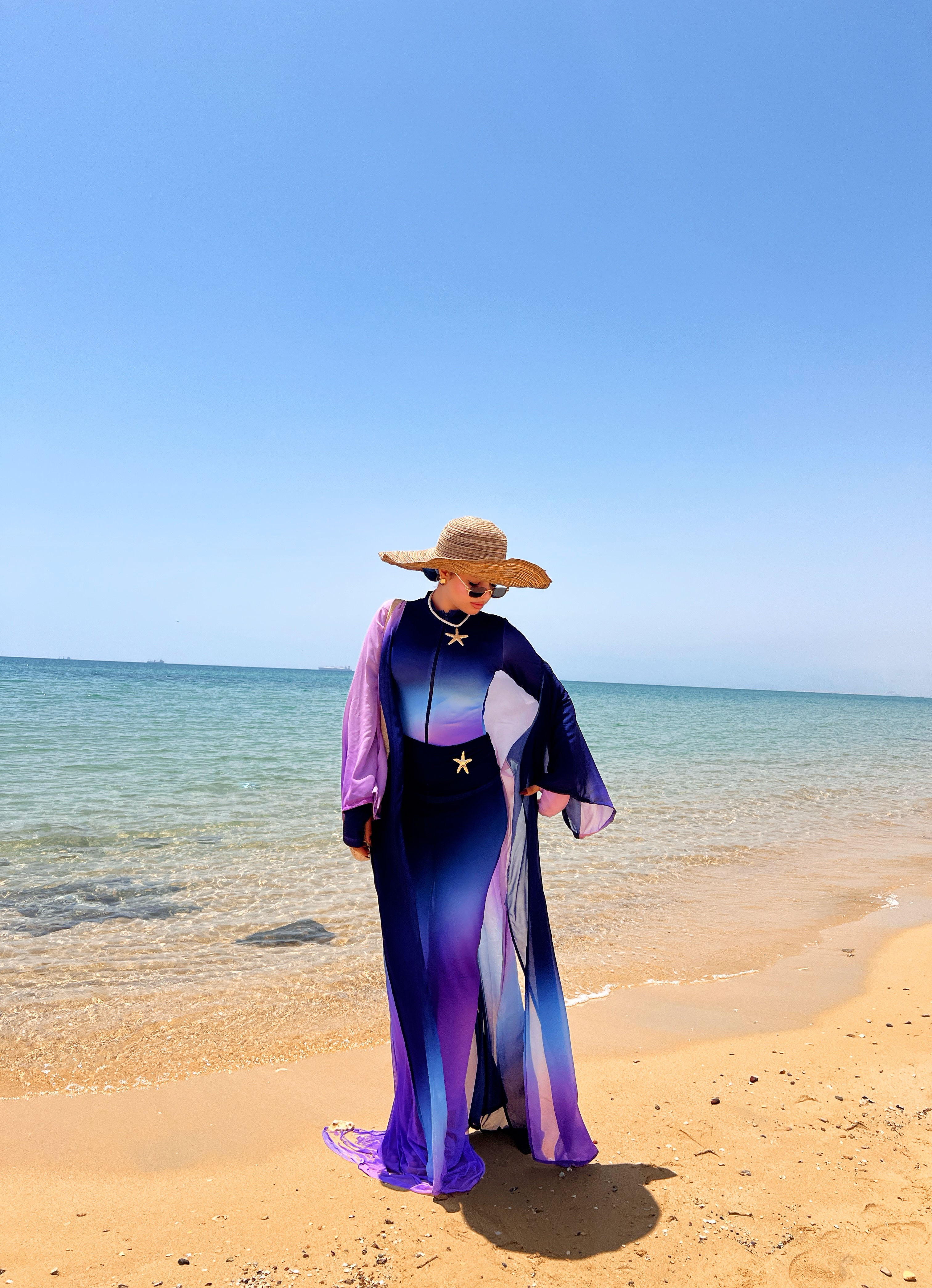 Moonwave Mermaid Burkini with Cardigan