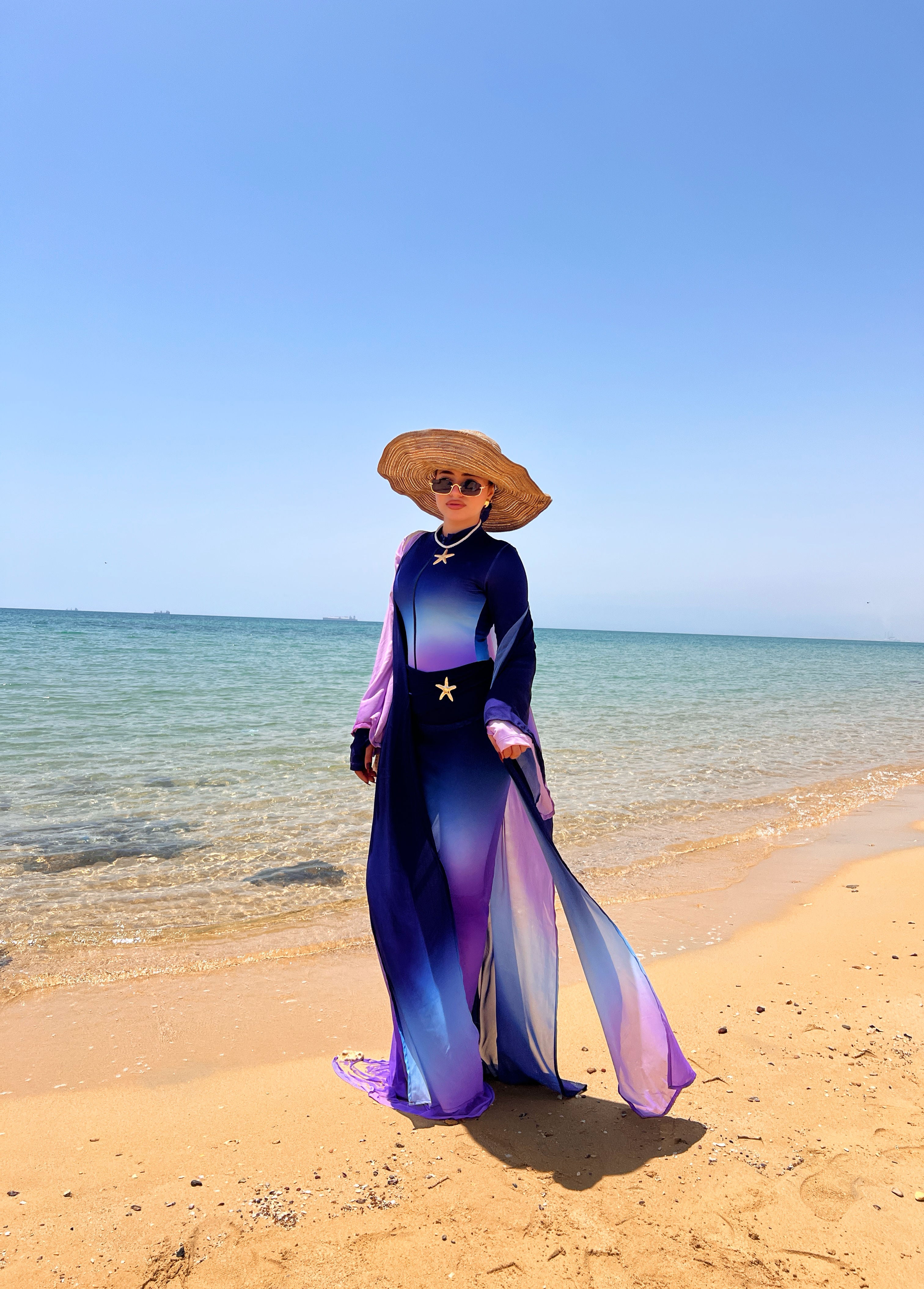 Moonwave Mermaid Burkini with Cardigan